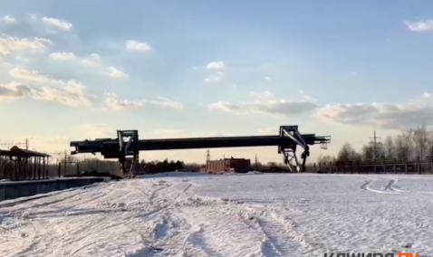 На Каширской ГРЭС рухнул козловой кран