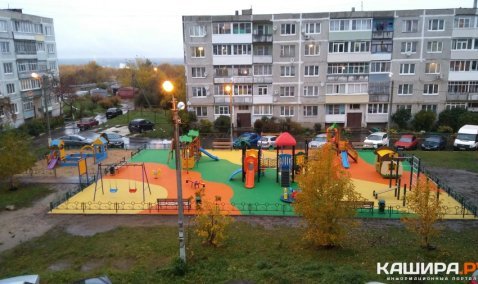 Новая детская площадка появилась на ул.Новой в Кашире-1