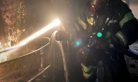 Квартира сгорела прошлой ночью в Кашире-2 на улице Садовой