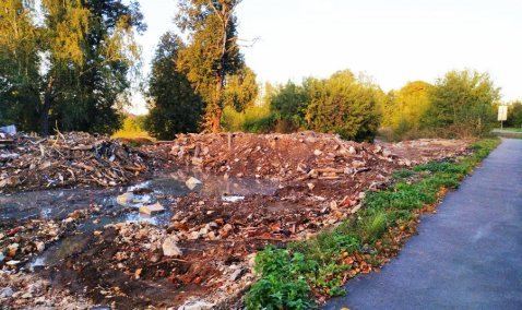 Демонтировано последнее здание бывшего больничного комплекса в Кашире-1