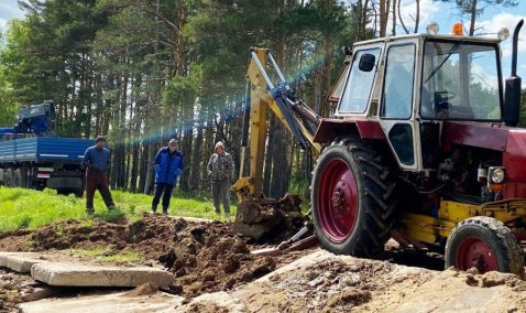 Дорогу к Топкановскому пруду восстановили после разрушения