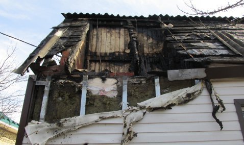 На Пасху в СНТ «Родник» у деревни Лиды горел дачный дом