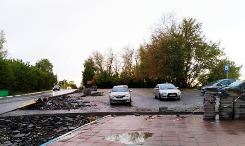 На станции Кашира началось обустройство новой парковки