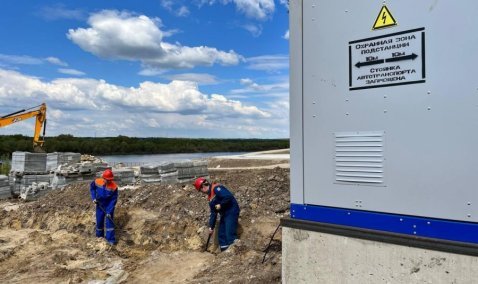 На набережной Оки в Кашире строят трансформаторную подстанцию для объектов инфраструктуры