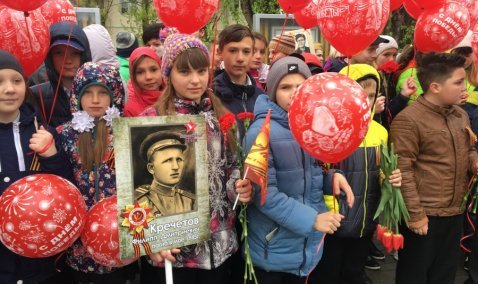 "Марш Великой Победы" прошел по центрльным улицам города