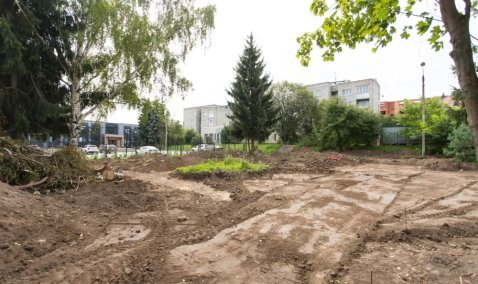 Благоустройство сквера началось в поселке Большое Руново