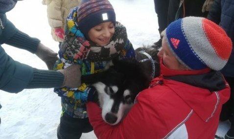 Аляскинские маламуты подарили радость детям из Каширы