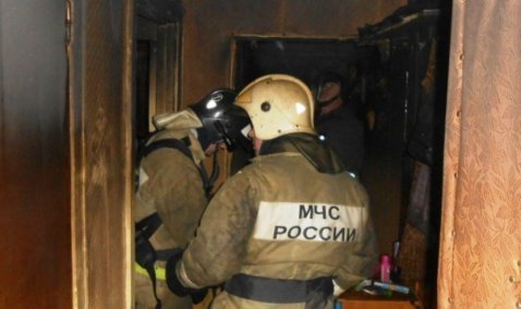 Квартира загорелась в деревне под Каширой