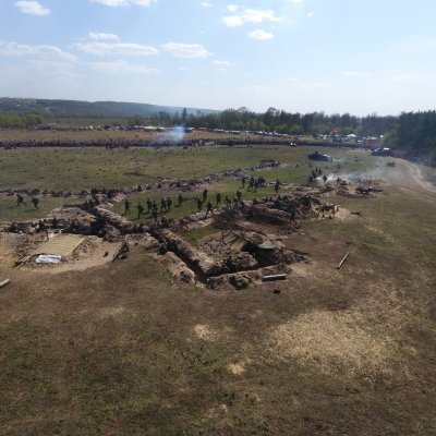 Реконструкция боя в Белопесоцком