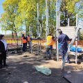 Губернаторские детские площадки начали устанавливать в Ожерелье и Корыстово