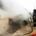 В Ступино загорелся автобус Hyundai, обслуживающий рейсы в городском округе Кашира