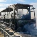 Пассажирский автобус сгорел на трассе в Кашире: эвакуировано более 40 человек