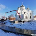 На реконструкции Никитского храма строят подпорную стену