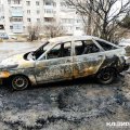 В Ожерелье в результате пожара сгорел автомобиль ВАЗ-2112