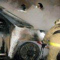 Автомобиль горел минувшей ночью в Кашире-1