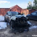 Ночью в Кашире-3 сгорел автомобиль Porsche Cayenne