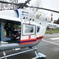 Вертолет санавиации доставил из Ожерелья в Москву двух человек, пострадавших при пожаре