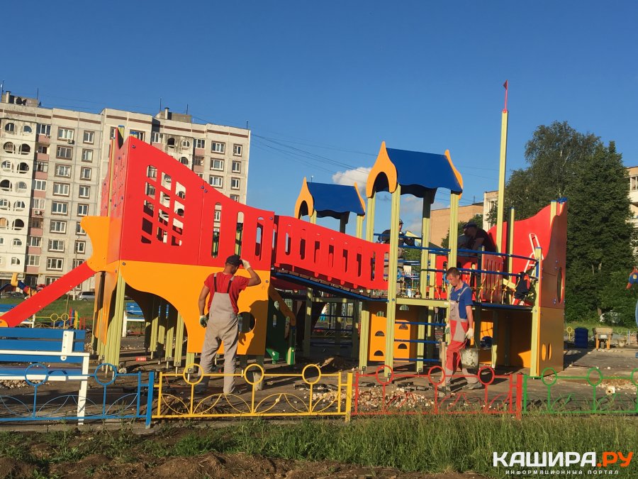 Детская площадка построена в микрорайоне-3